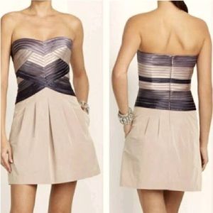 BCBG MaxAzria strapless Hana dress.